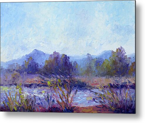 Art Metal Print featuring the painting Santa Ana River by Terry Chacon