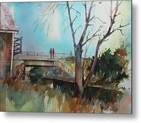 Visco Metal Print featuring the painting Sara's View of the Jones River by P Anthony Visco