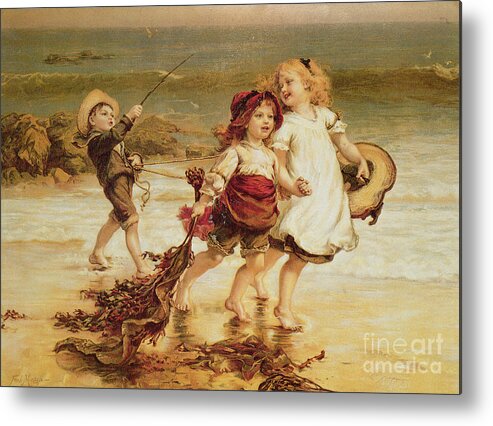Sea Metal Print featuring the painting Sea Horses by Frederick Morgan