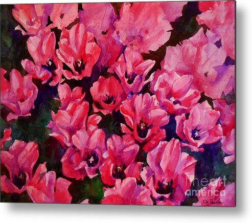 Flower Metal Print featuring the painting Sea of Pink by K M Pawelec