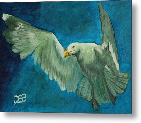 Bird Metal Print featuring the painting SeaGull by David Bigelow