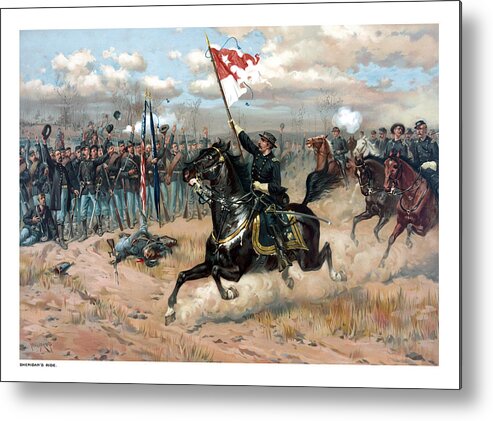 Sheridans Ride Metal Print featuring the painting Sheridan's Ride by War Is Hell Store