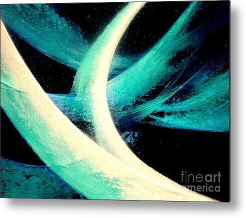 Light Metal Print featuring the painting Sky dance by Kumiko Mayer
