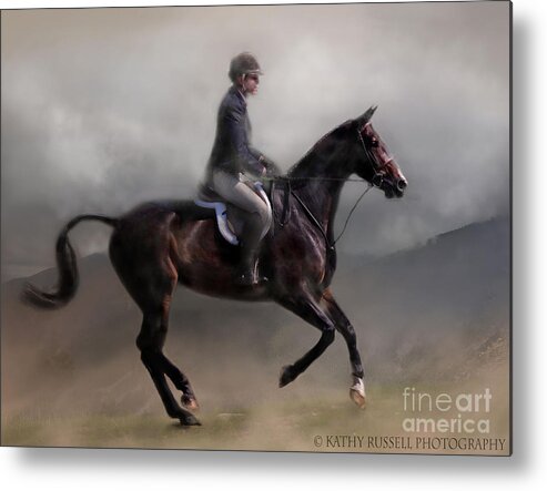 Horse Metal Print featuring the photograph Smooth Ride by Kathy Russell