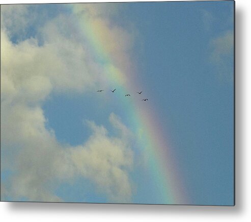 Somewhere Over The Rainbow Metal Print featuring the photograph Somewhere . . . by Jim Bennight