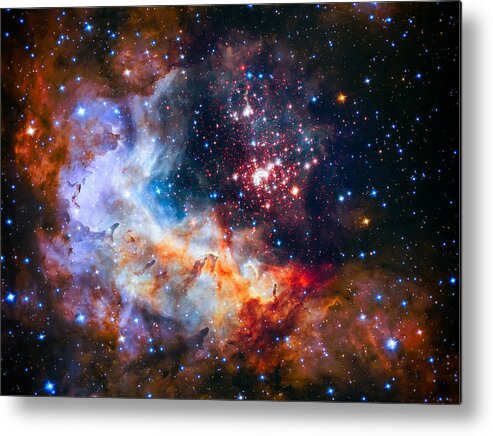 The Universe Metal Print featuring the photograph Sparkling Star Cluster Westerlund 2 by Jennifer Rondinelli Reilly - Fine Art Photography