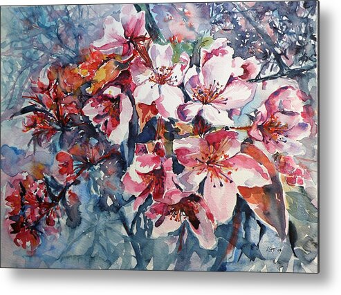 Spring Metal Print featuring the painting Spring beauty by Kovacs Anna Brigitta