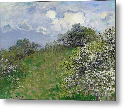 Spring Metal Print featuring the painting Spring by Claude Monet