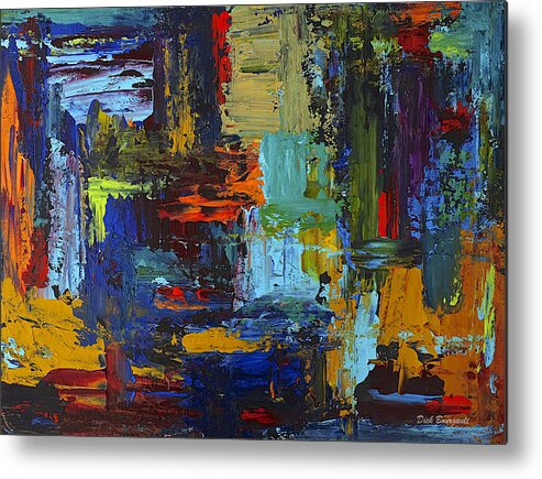 Abstract Metal Print featuring the painting Spring Fever by Dick Bourgault