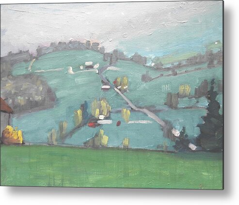 Berkshire Hills Paintings Metal Print featuring the painting Spring Time by Len Stomski