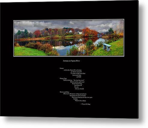 Squam Metal Print featuring the photograph Squam River Poem and Panorama by Wayne King