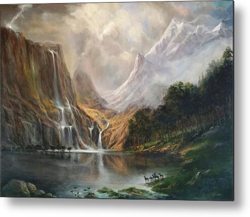 Nature Metal Print featuring the painting Study in Nature by Donna Tucker