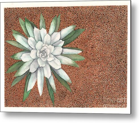 Succulent Metal Print featuring the painting Succulent by Hilda Wagner