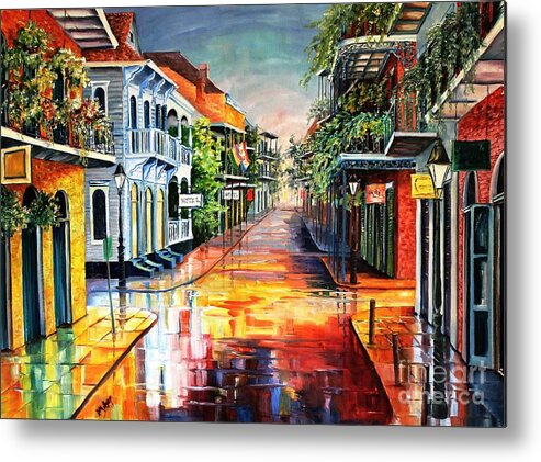 New Orleans Metal Print featuring the painting Summer Day on Royal Street by Diane Millsap