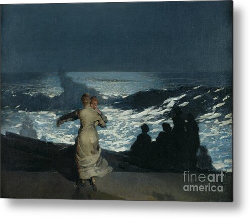 Winslow Homer Metal Print featuring the painting Summer Night by Winslow Homer