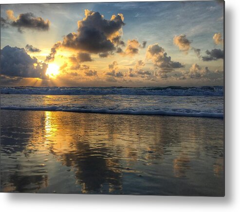 Florida Metal Print featuring the photograph Sunburst Reflection Delray Beach Florids by Lawrence S Richardson Jr