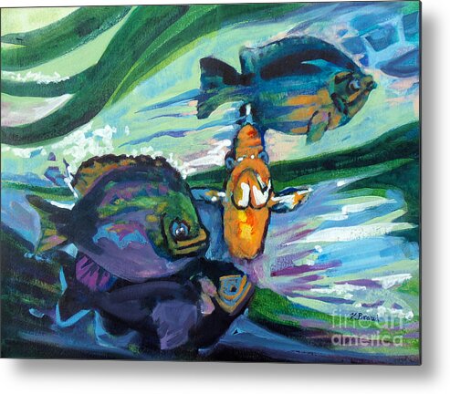 Paintings Metal Print featuring the painting Sunny Waters 2 by Kathy Braud