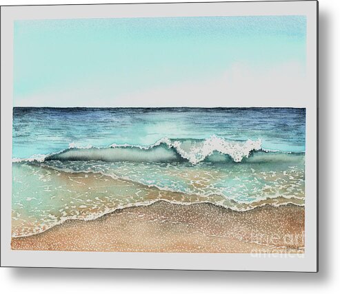 Gulf Coast Metal Print featuring the painting Surging Seas by Hilda Wagner