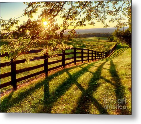 Fence Metal Print featuring the photograph Sussex County Sunset by Mark Miller