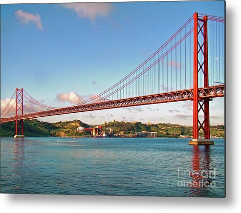 Portugal Metal Print featuring the photograph The 25th of April Suspension Bridge by Sue Melvin
