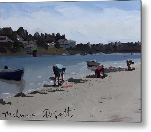 Clam Metal Print featuring the photograph The Clam Diggers by Melissa Abbott