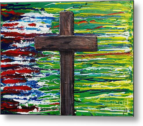 Lori Kingston Metal Print featuring the painting The Colors of My Father's Heart by Lori Kingston