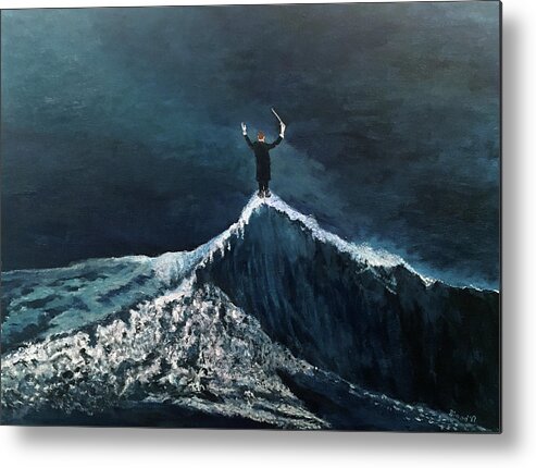 Surrealism Metal Print featuring the painting The Conductor by Thomas Blood