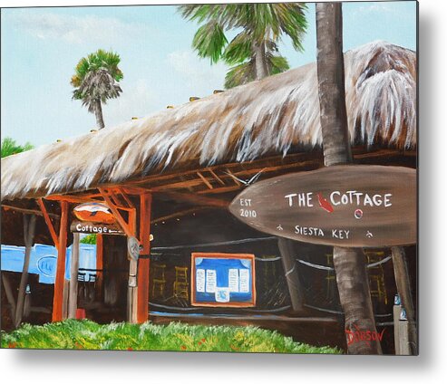 Siesta Key Metal Print featuring the painting The Cottage On Siesta Key by Lloyd Dobson