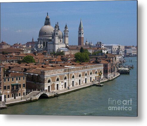 Venice Metal Print featuring the photograph The Grand Canal in Venice by Sandra Bronstein