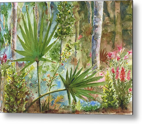 Foliage Metal Print featuring the painting The Preserve by Arthur Fix