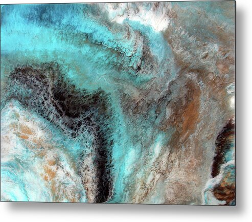 Ocean Metal Print featuring the painting The Reef by Tamara Nelson
