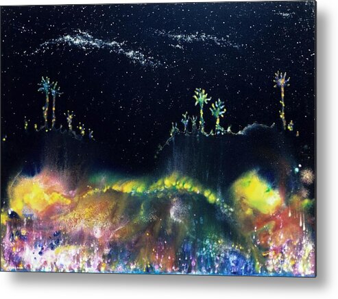 Spiritual Metal Print featuring the painting The Starfields of Andromeda by Lee Pantas