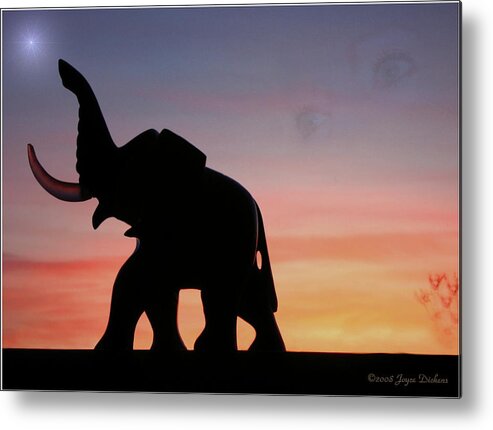 Elephant Metal Print featuring the photograph The Trek by Joyce Dickens