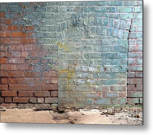 Bricks Metal Print featuring the photograph The Wall by Lili Feinstein