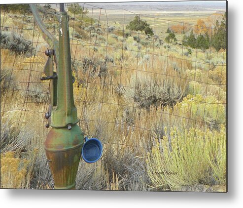 Expressive Metal Print featuring the photograph The Water Pump by Lenore Senior