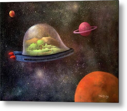 Space Metal Print featuring the painting They Took Their World With Them by Rand Burns