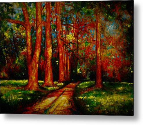 Landscape Metal Print featuring the painting Think About This by Emery Franklin