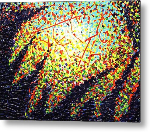 Abstract Metal Print featuring the painting To Make Visible The Invisible 50218 by John Nolan