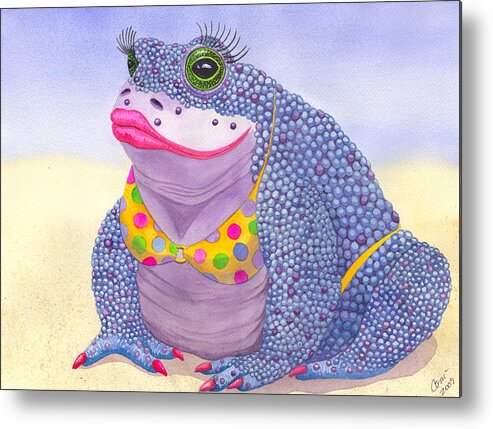 Toad Metal Print featuring the painting Toadaly Beautiful by Catherine G McElroy