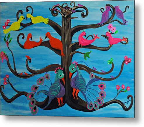 Mothers Day Metal Print featuring the painting Tree of Life by Melanie Wadman