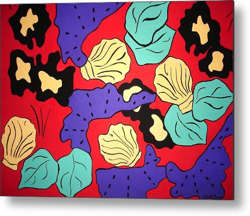 Seashells Metal Print featuring the painting Tropical Beauty by Vickie G Buccini