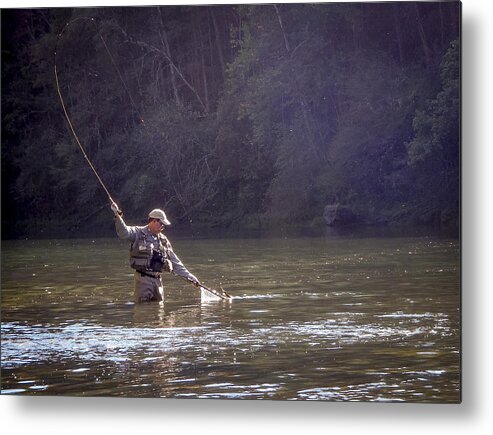2015-10-10 And 11 Metal Print featuring the photograph Trout on the Little Red by Phil And Karen Rispin