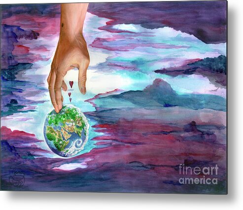 Earth Metal Print featuring the painting Trust Me by Nancy Cupp