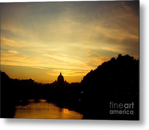 Christian Metal Print featuring the photograph Twilight behind the Vatican by Fabrizio Ruggeri