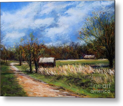 Landscape Metal Print featuring the pastel Valley Forge Summer by Joyce Guariglia