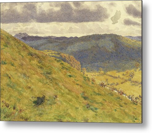 Valley Metal Print featuring the painting Valley of the Teme, a Sunny November Morning by George Price Boyce