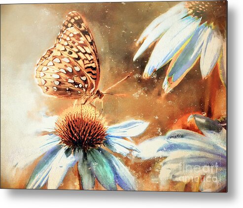 Butterfly Metal Print featuring the photograph Vintage Butterfly Print by Tina LeCour