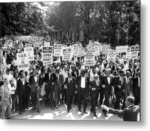 1960s Metal Print featuring the photograph Washington, Dc Leaders Of The March by Everett