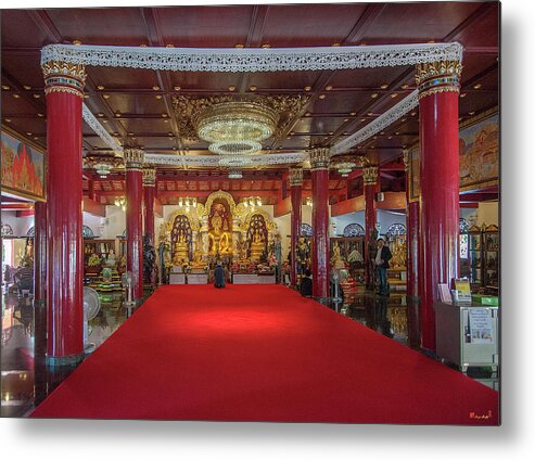 Scenic Metal Print featuring the photograph Wat Pa Dara Phirom Phra Chulamani Si Borommathat Interior DTHCM1607 by Gerry Gantt
