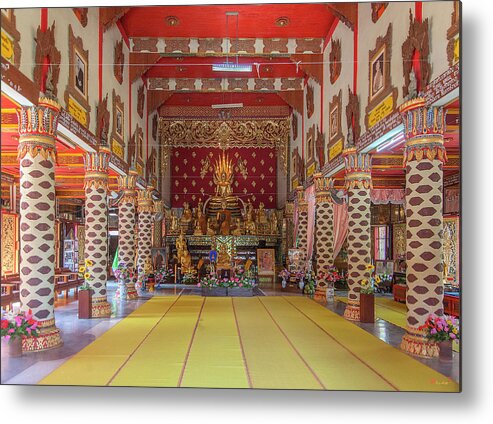 Scenic Metal Print featuring the photograph Wat Thung Luang Phra Wihan Interior DTHCM2104 by Gerry Gantt